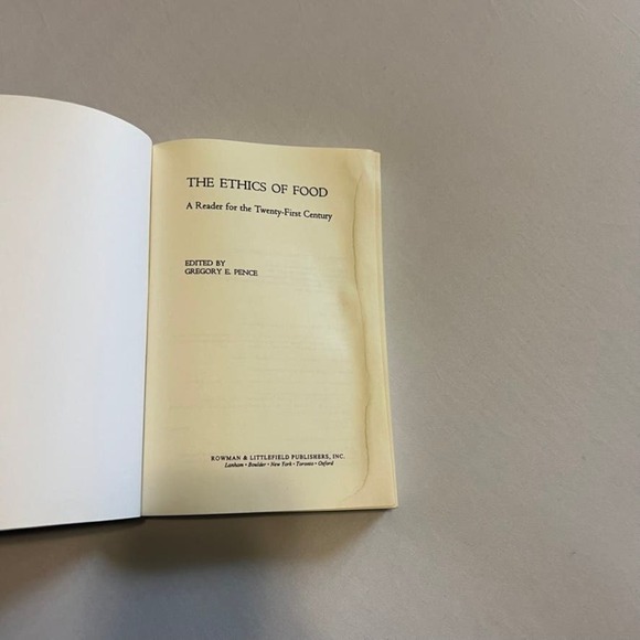 The Ethics of Food  A reader for the 21st Century by Gregory Pence - Picture 3 of 5